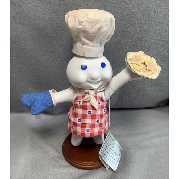 Danbury Mint Pillsbury Doughboy Porcelain Collector Doll with Chef Hat & Apron - Picture 12 of 13